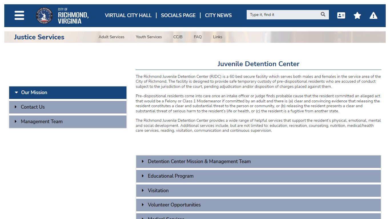 Juvenile Detention Center | Richmond - RVA